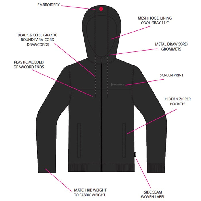 Suzuki Performance Full-Zip Hoodie