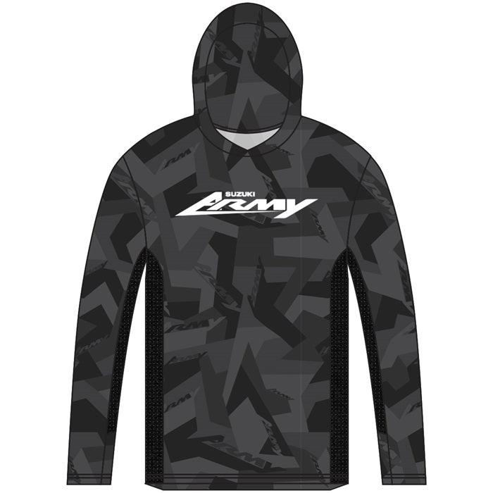 RM Army Camo Performance Hooded Long Sleeve