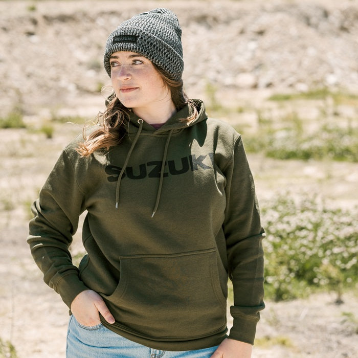Suzuki Logo Hoodie, Military Green