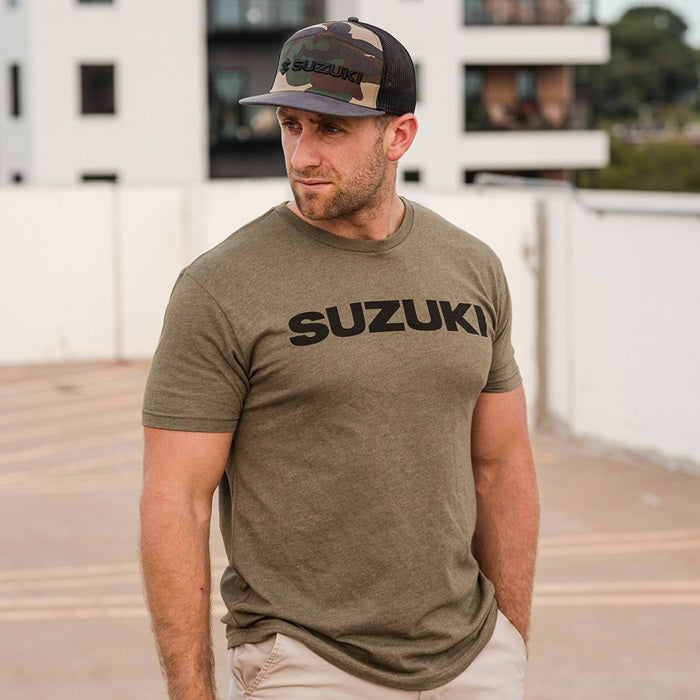 Suzuki Logo Tee, Military Green
