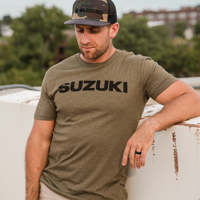 Suzuki Logo Tee, Military Green