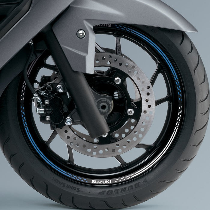 Suzuki Front Wheel Decal (Blue/White V1) – Suzuki item 990D0-WHL05-001