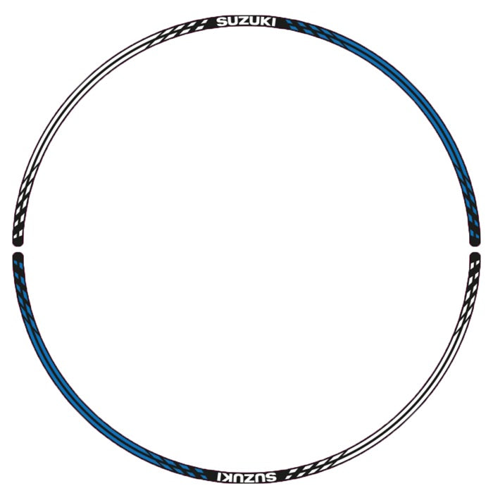 Suzuki Front Wheel Decal (Blue/White V1) product image 2