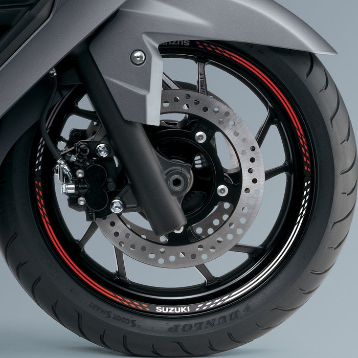 Suzuki Front Wheel Decal (Red/White V1) – Suzuki item 990D0-WHL07-001