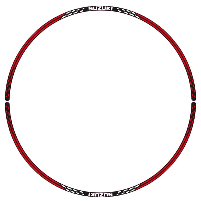 Suzuki Front Wheel Decal (Red/White V1) product image 2