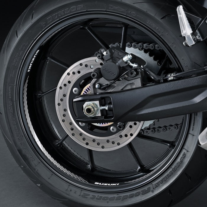 Suzuki Wheel Decal, Black & White product image 3