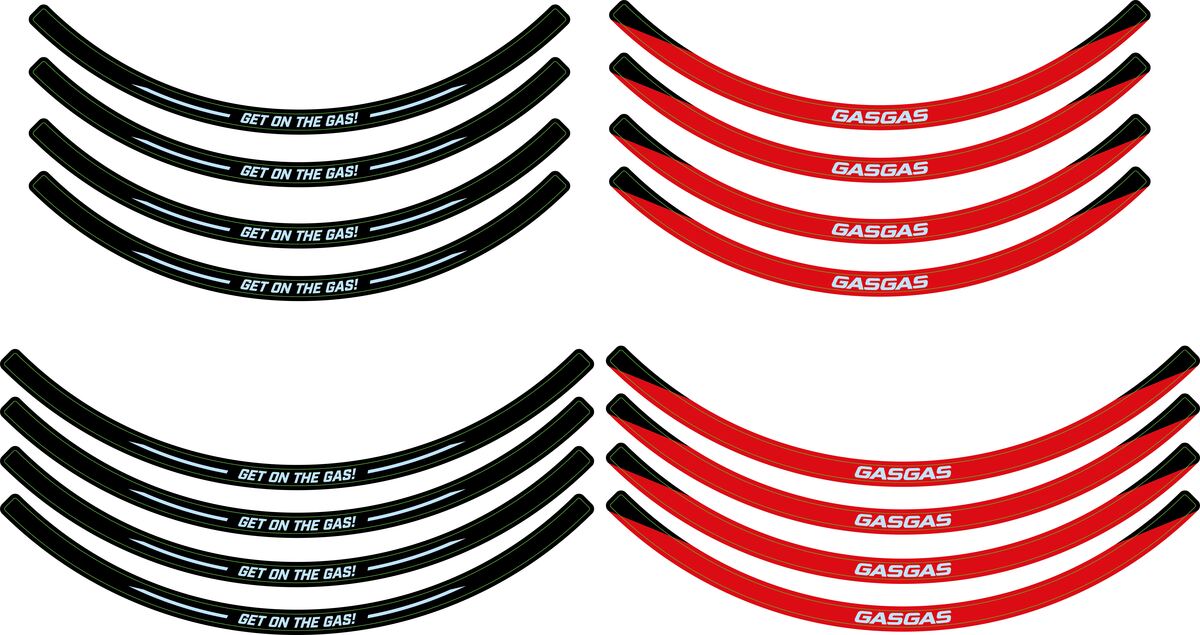 GASGAS Wheel rim sticker kit – A54109998000 – GASGAS part A54109998000