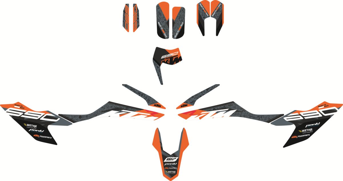 KTM Factory graphics kit – 76108999000 – KTM part 76108999000