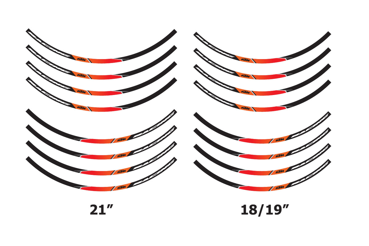 KTM Wheel rim sticker kit – 78109999000 – KTM part 78109999000