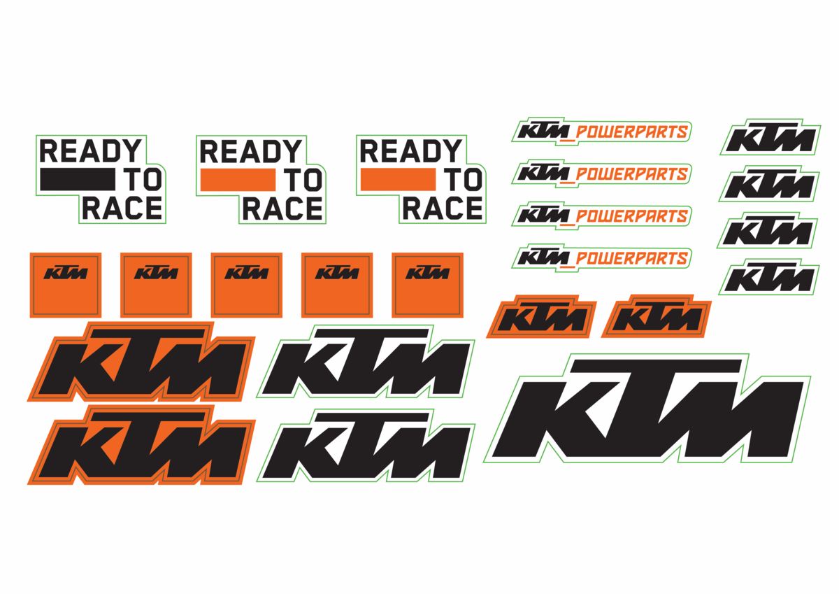 KTM Sticker sheet – 79608978100 – KTM part 79608978100