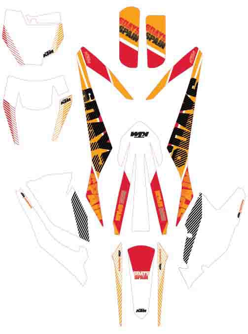 KTM Spain Six Days graphics kit – KTM part 79608990000