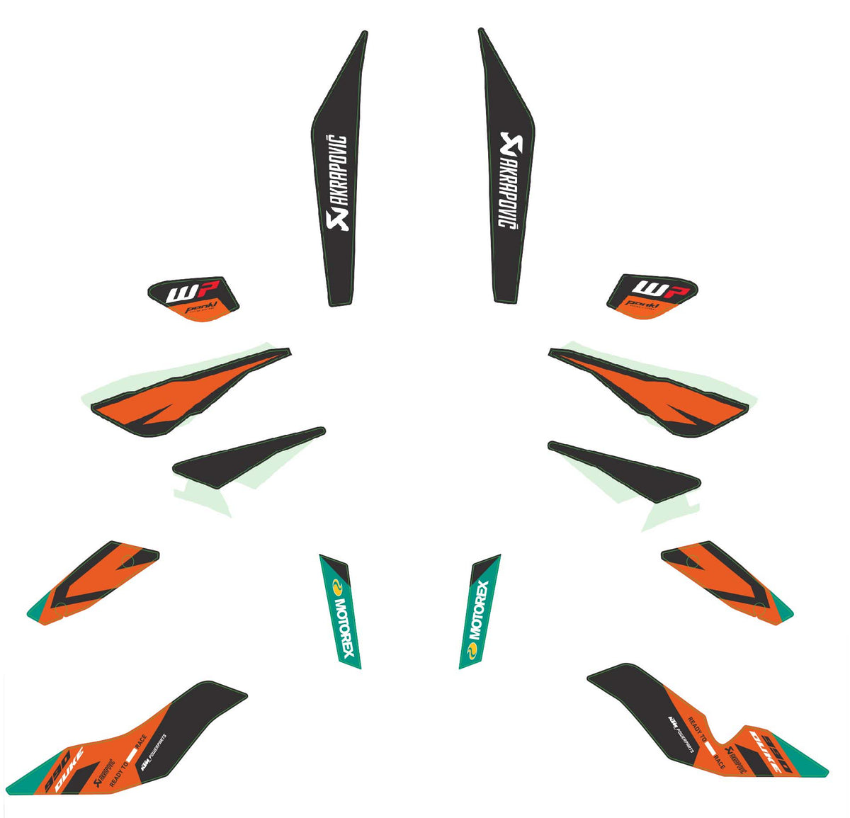 KTM Factory graphics kit – A60708999000 – KTM part A60708999000