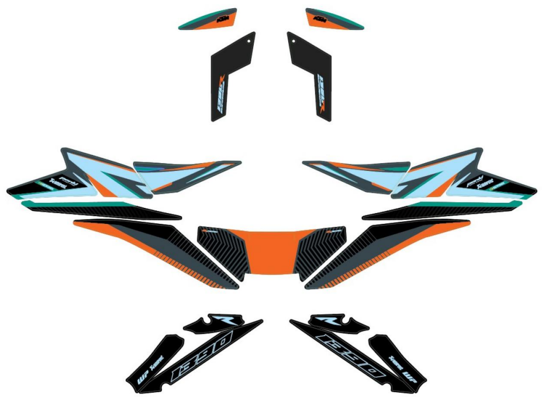 KTM Factory graphics kit – A62408999000 – KTM part A62408999000