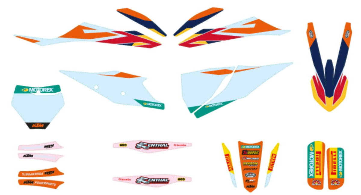 KTM Factory graphics kit – 79108990000 – KTM part 79108990000